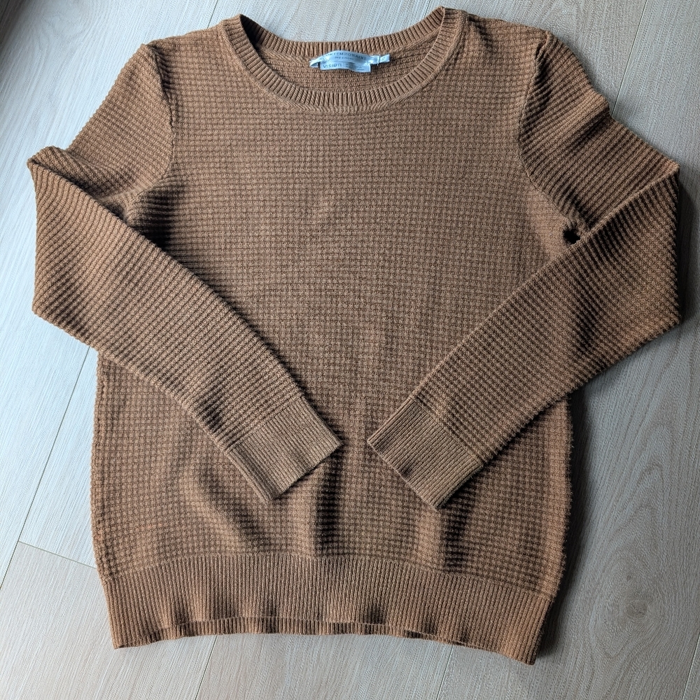 Simons Contemporaine Brown Waffle Knit Sweater